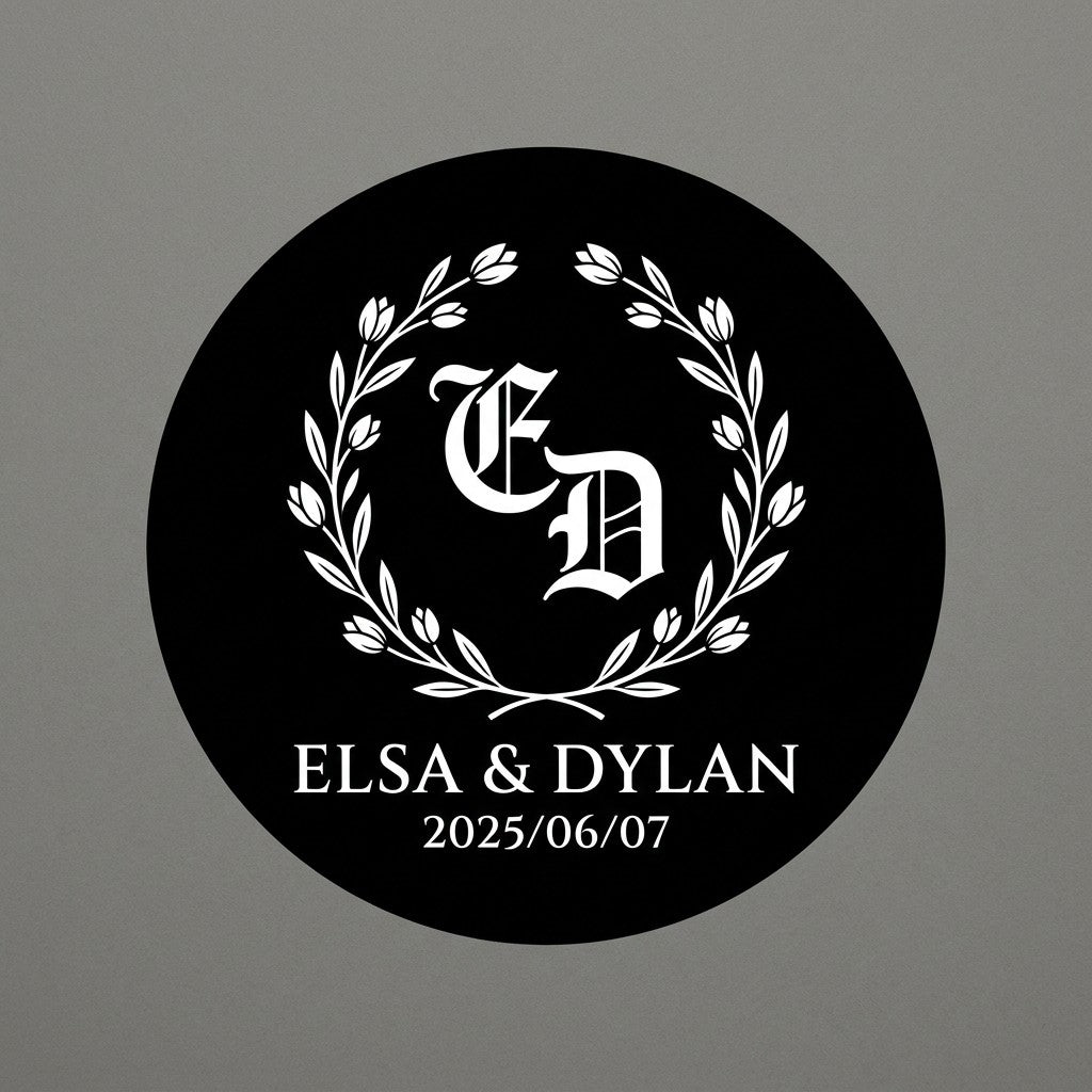 GoboUltra GUW-16 Wedding Monogram Gobo - Custom Glass Gobo Lens