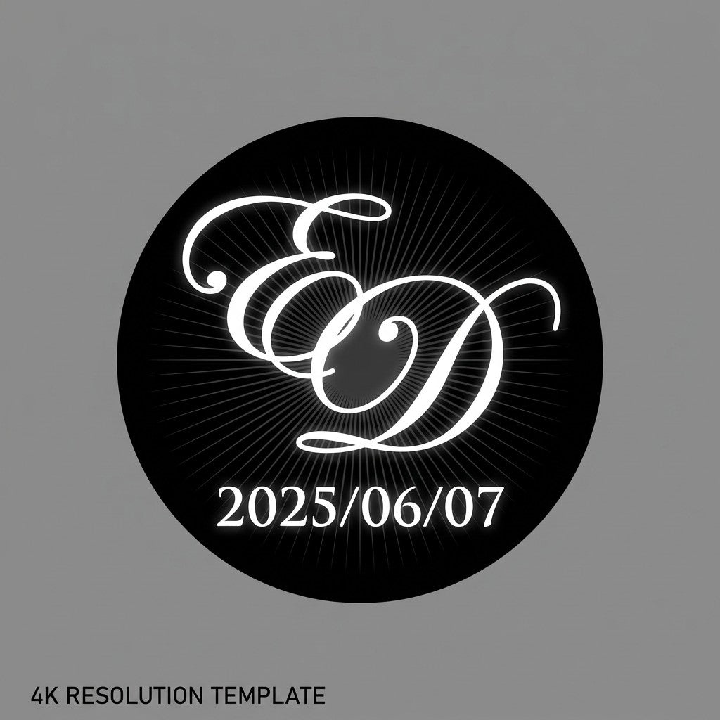 GoboUltra GUW-20 Wedding Monogram Gobo - Custom Glass Gobo Lens