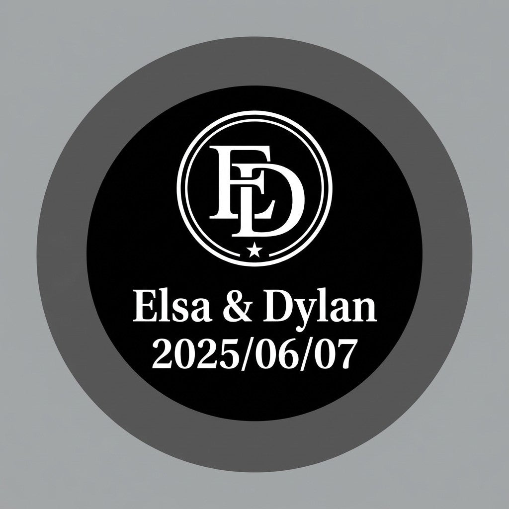 GoboUltra GUW-17 Wedding Monogram Gobo - Custom Glass Gobo Lens