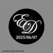 GoboUltra GUW-20 Wedding Monogram Gobo - Custom Glass Gobo Lens